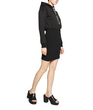 CALVIN KLEIN CK JEANS vestido con capucha ck negro/blanco brillante - Ropa de mujer - 4