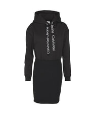 CALVIN KLEIN CK JEANS vestido con capucha ck negro/blanco brillante - Ropa de mujer - 7