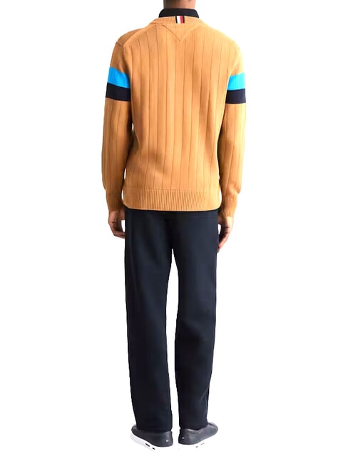 TH Jersey de cuello redondo co&ntilde;ac / mono de ca&ntilde;a de az&uacute;car - Su&eacute;teres de los hombres