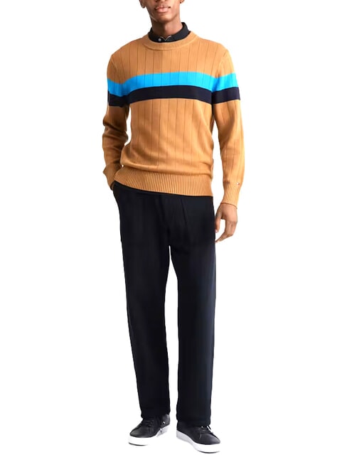 TH Jersey de cuello redondo co&ntilde;ac / mono de ca&ntilde;a de az&uacute;car - Su&eacute;teres de los hombres