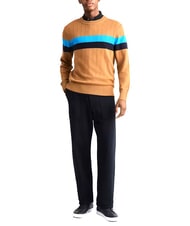 TOMMY HILFIGER TH Jersey de cuello redondo co&ntilde;ac / mono de ca&ntilde;a de az&uacute;car - Su&eacute;teres de los hombres - 3