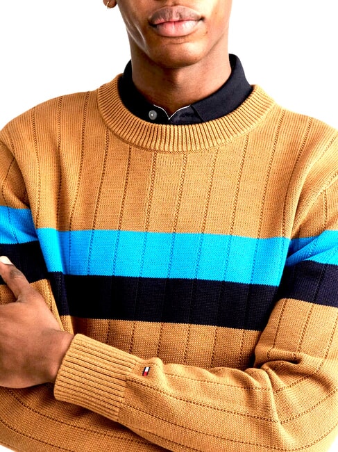 TH Jersey de cuello redondo co&ntilde;ac / mono de ca&ntilde;a de az&uacute;car - Su&eacute;teres de los hombres