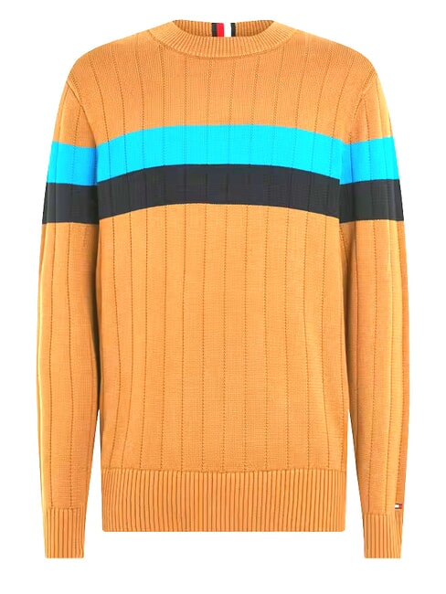 TH Jersey de cuello redondo co&ntilde;ac / mono de ca&ntilde;a de az&uacute;car - Su&eacute;teres de los hombres