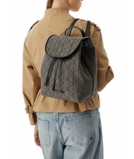 CALVIN KLEIN EMBLEM AOP Mochila con bolsillo interior loto beige / negro aop - Bolsos Mujer - 2