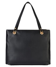 BRACCIALINI NORA Bolso de hombro de piel con bolsillo negro - Bolsos Mujer - 3