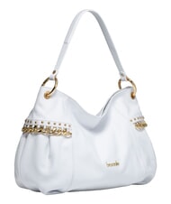 BRACCIALINI NORA Bolso de hombro de piel con cadena blanco - Bolsos Mujer - 2