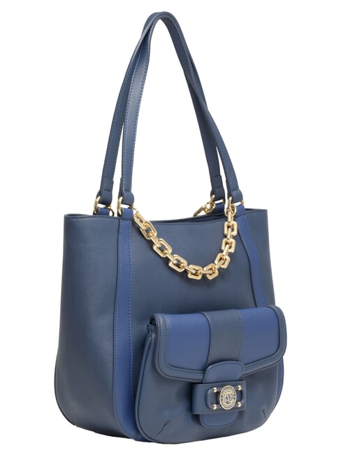 CHAIN Bolso de hombro con cadena azul - Bolsos Mujer