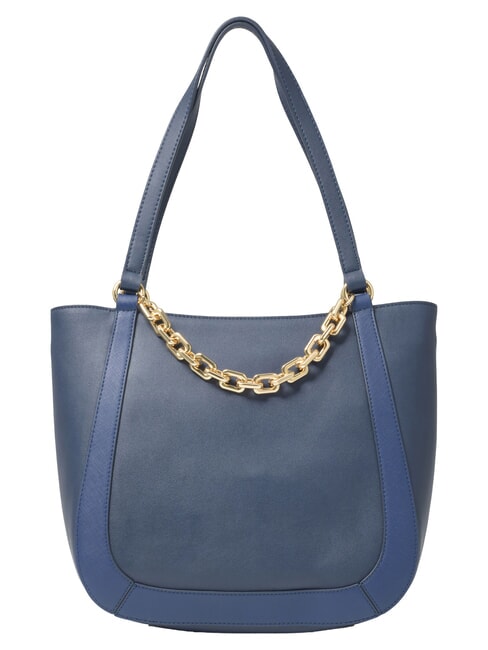 CHAIN Bolso de hombro con cadena azul - Bolsos Mujer