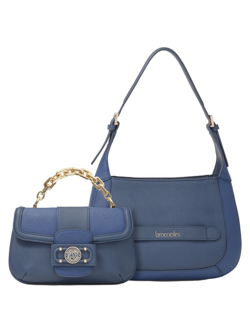 CHAIN Bolso de hombro ajustable azul - Bolsos Mujer