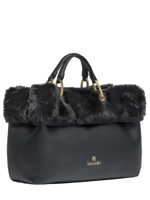 BETH FUR Bolso de mano con clutch negro - Bolsos Mujer