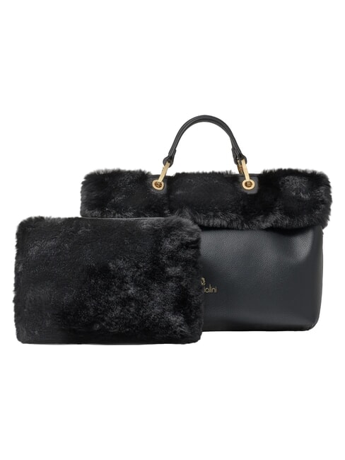 BETH FUR Bolso de mano con clutch negro - Bolsos Mujer