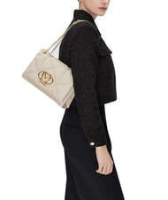 LOVE MOSCHINO EMBOSSED Bolso de hombro / bolso cruzado Marfil - Bolsos Mujer - 2