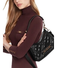 LOVE MOSCHINO QUILTED Bolso de hombro con correa para el hombro. negro - Bolsos Mujer - 2