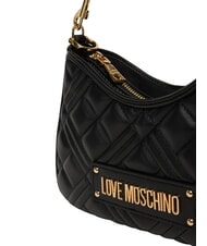 LOVE MOSCHINO QUILTED Bolso de hombro con correa para el hombro. negro - Bolsos Mujer - 5