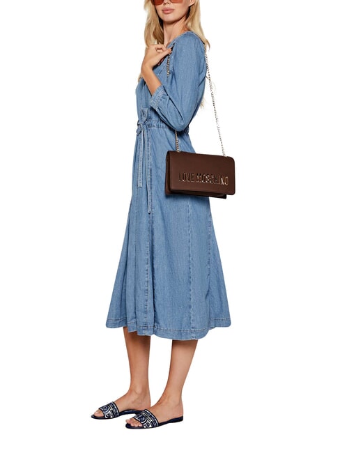 BOLD LOVE Bolso de hombro con cadena casta&ntilde;a - Bolsos Mujer