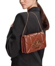 LOVE MOSCHINO EMBOSSED Minibolso de hombro con cadena - Bolsos Mujer