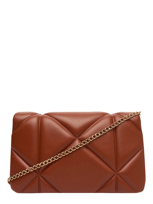 EMBOSSED Minibolso de hombro con cadena casta&ntilde;a - Bolsos Mujer