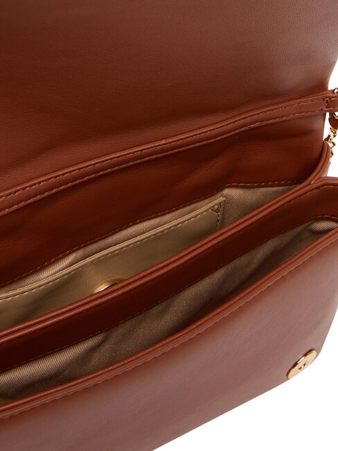 EMBOSSED Minibolso de hombro con cadena casta&ntilde;a - Bolsos Mujer