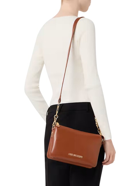 JEWEL Bolso de hombro casta&ntilde;a - Bolsos Mujer