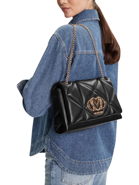 EMBOSSED Bolso de hombro / bolso cruzado negro - Bolsos Mujer