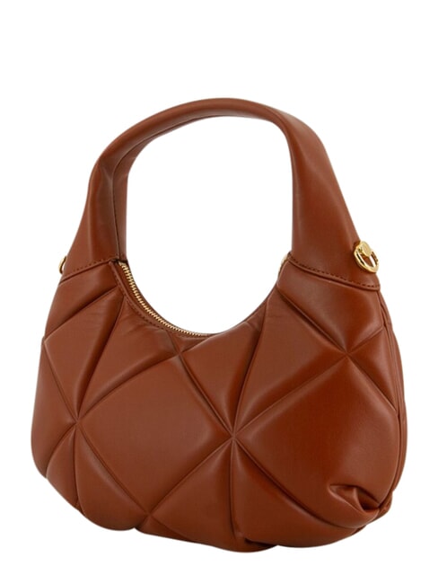 EMBOSSED Bolso de mano con correa para el hombro. casta&ntilde;a - Bolsos Mujer