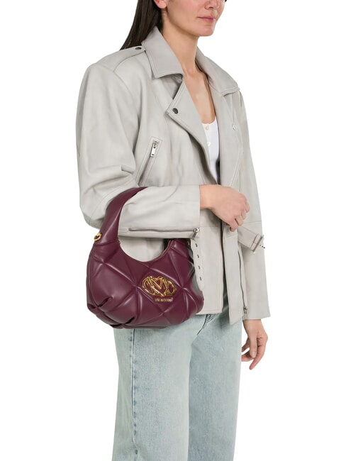EMBOSSED Bolso de mano con correa para el hombro. vino - Bolsos Mujer