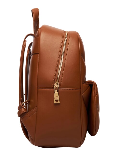EMBOSSED Mochila con bolsillo frontal casta&ntilde;a - Bolsos Mujer