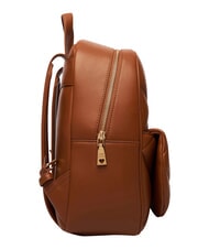 LOVE MOSCHINO EMBOSSED Mochila con bolsillo frontal casta&ntilde;a - Bolsos Mujer - 3