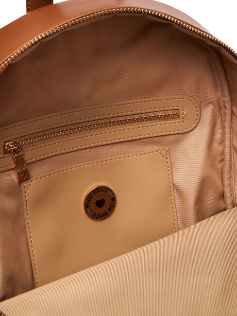 EMBOSSED Mochila con bolsillo frontal casta&ntilde;a - Bolsos Mujer