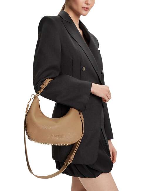 GIANT Bolso de hombro peque&ntilde;o beige - Bolsos Mujer