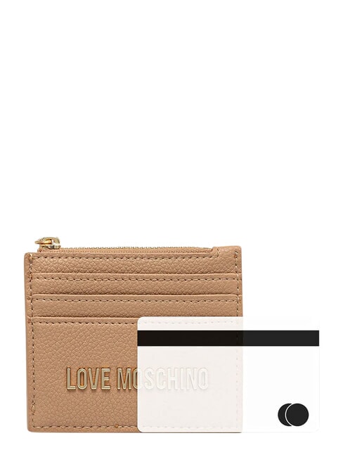 SIGNATURE Tarjetero con monedero beige - Carteras Mujer