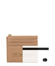 LOVE MOSCHINO SIGNATURE Tarjetero con monedero beige - Carteras Mujer - 3