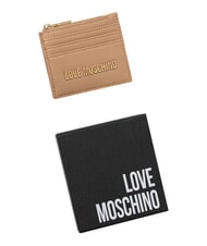 LOVE MOSCHINO SIGNATURE Tarjetero con monedero beige - Carteras Mujer - 4