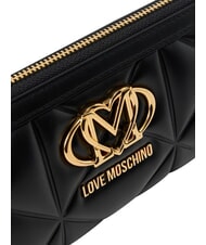 LOVE MOSCHINO EMBOSSED Cartera grande con cremallera. negro - Carteras Mujer - 4