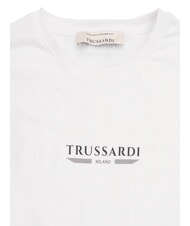 TRUSSARDI BASIC Camiseta de algod&oacute;n de manga corta blanco - camiseta - 2