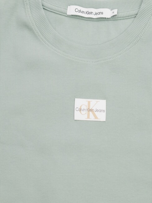 WOVEN LABEL Camiseta de algod&oacute;n de manga corta gris - camiseta