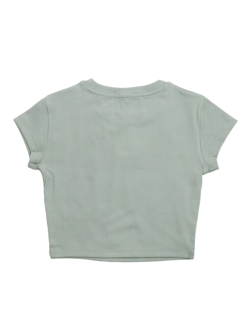 WOVEN LABEL Camiseta de algod&oacute;n de manga corta gris - camiseta