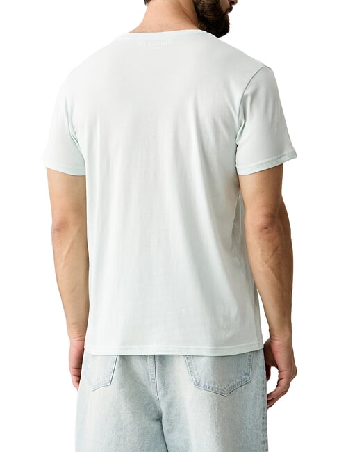 BASIC Camiseta de algod&oacute;n de manga corta azur - camiseta