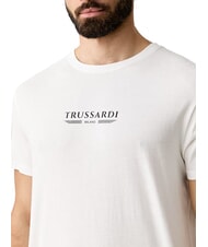 TRUSSARDI BASIC Camiseta de algod&oacute;n de manga corta blanco - camiseta - 3