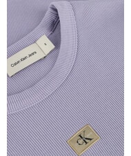 CALVIN KLEIN WASHED WOVEN LABEL Camiseta de algod&oacute;n de manga corta p&uacute;rpura - camiseta - 4