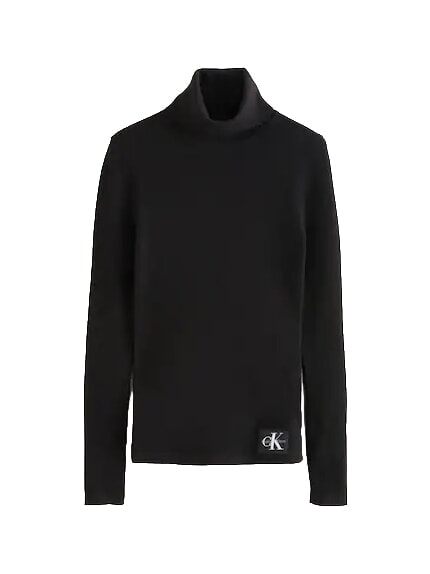 CK JEANS Jersey de cuello alto, manga larga ck negro - Su&eacute;teres de mujer