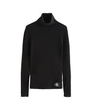 CALVIN KLEIN CK JEANS Jersey de cuello alto, manga larga ck negro - Su&eacute;teres de mujer - 6