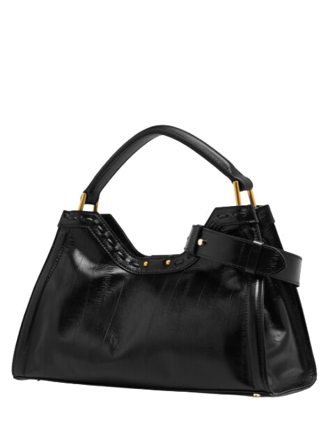 AURORA Bolso de mano con correa para el hombro, de piel. negro - Bolsos Mujer