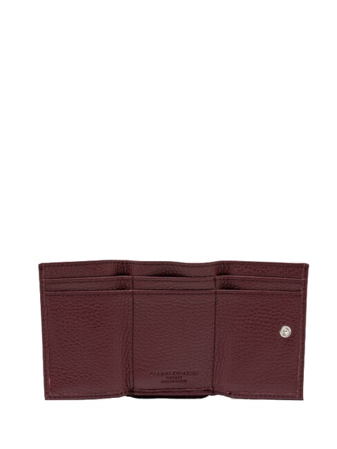 WALLETS GRAIN Cartera peque&ntilde;a de piel granulada rub&iacute; antiguo - Carteras Mujer