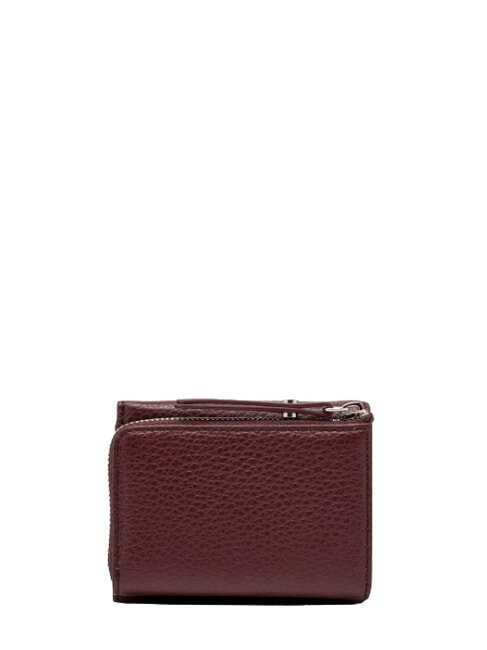 WALLETS GRAIN Cartera peque&ntilde;a de piel granulada rub&iacute; antiguo - Carteras Mujer