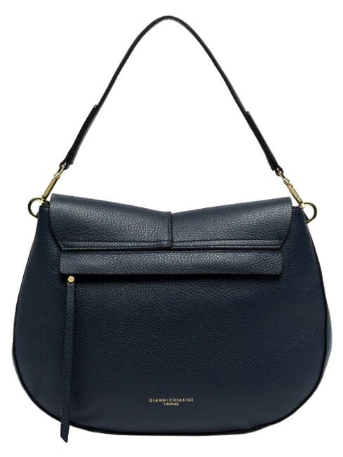 HELENA ROUND Bolso bandolera con correa para el hombro, de piel. AZUL - Bolsos Mujer