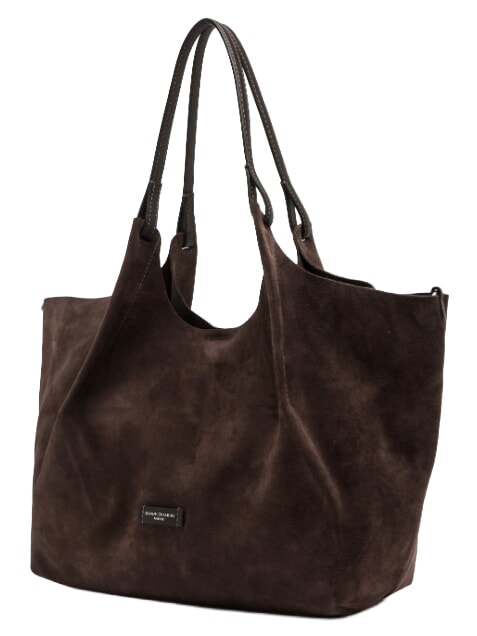 DUA Bolso de hombro de piel moca - Bolsos Mujer