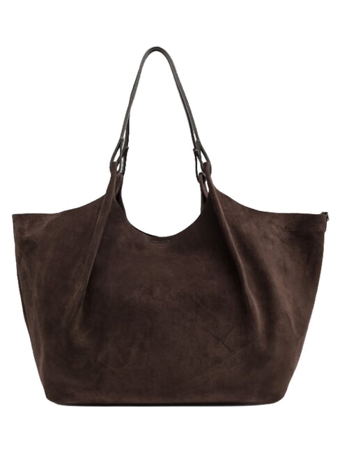 DUA Bolso de hombro de piel moca - Bolsos Mujer