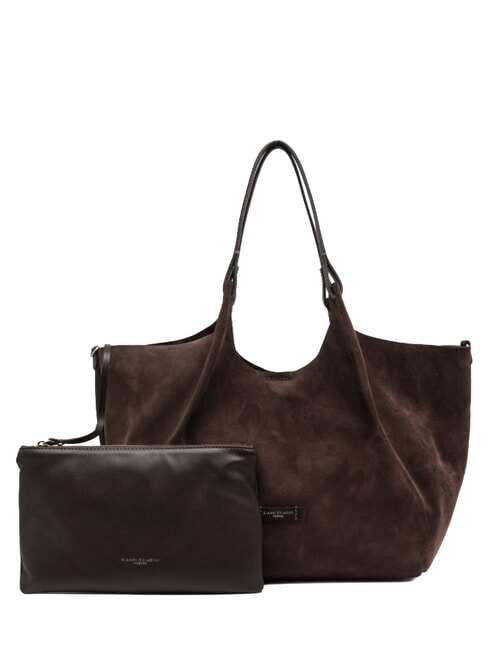 DUA Bolso de hombro de piel moca - Bolsos Mujer