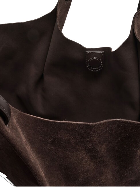 DUA Bolso de hombro de piel moca - Bolsos Mujer